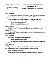 Đề kiểm tra học kì I Sinh học lớp 9 (Có đáp án) - Năm học 2016-2017 - Phòng GD & ĐT Hải Lăng